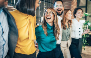 Business team together to success